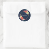 Roos Wedding Ronde Sticker (Tas)