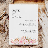 Roos Wedding Save the Date Invitation Kaart