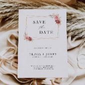 Roos Wedding Save the Date Invitation Kaart