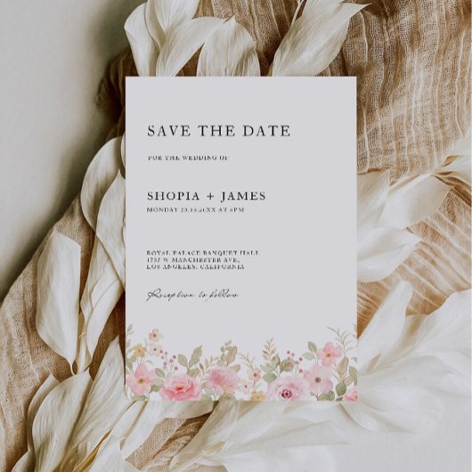 Roos Wedding Save the Date Invitation Kaart