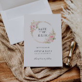 Roos Wedding Save the Date Invitation Kaart