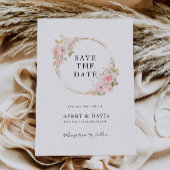 Roos Wedding Save the Date Invitation Kaart