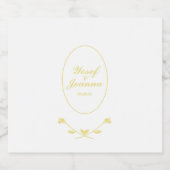 Roos Wedding Sparkling Wijnetiket (Enkel label)