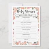 Roos wensen voor Baby - Baby shower spel Kaart (Voorkant)