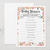  Roos wensen voor Baby - Baby shower spel Kaart (Voorkant / Achterkant)