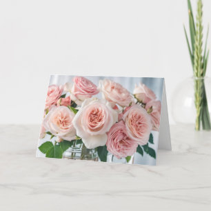 Roos Wenskaart Feestdagen Kaart