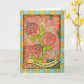 Roos Wenskaart Kaart (Gele Bloem)