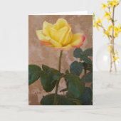 Roos Wenskaart Kaart (Gele Bloem)