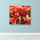 ROOS WERELD CANVAS AFDRUK (Insitu (Houten vloer))