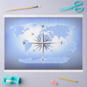 Roos-Wereldkaart comprimeren Tissuepapier (Craft)