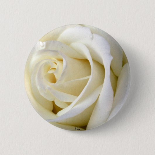 Roos White Ronde Button 5,7 Cm (Voorkant)