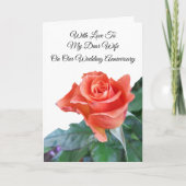 Roos Wife Gepersonaliseerde Kaart Jubileum (Voorkant)