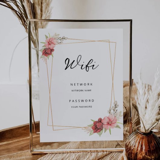 Roos WiFi Wachtwoord Verbindingsteken Kaart