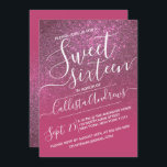 Roos Wijn Roze faux Sparkly Glitter Ombre Sweet 16 Kaart<br><div class="desc">Deze elegante, girly en chique zoete zestien verjaardagsfeestje uitnodiging is perfect voor de trendy en stijlvolle jonge tienermeisje. Het toont een faux gedrukt roos wijnroze sprankelende glitter en kleur ombre gradient met een aangepaste cursieve script typografie setup. Het is een glamoureuze, vrouwelijke, eenvoudige en unieke toets op een populaire trend...</div>