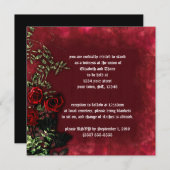 Roos Wijn Wedding Gothic Uitnodiging (Voorkant / Achterkant)