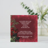 Roos Wijn Wedding Gothic Uitnodiging (Staand voorkant)