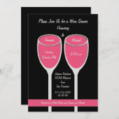 Roos Wijndouche of bruidsdoucheuitnodiging Kaart (Voorkant / Achterkant)