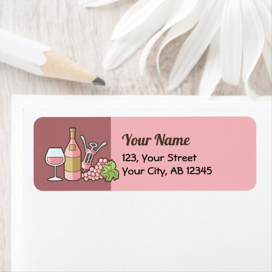 Roos Wijnlabel Etiket (Insitu)