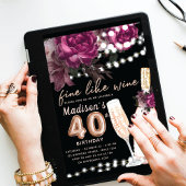Roos Wijnluxe 40e Verjaardag Kaart