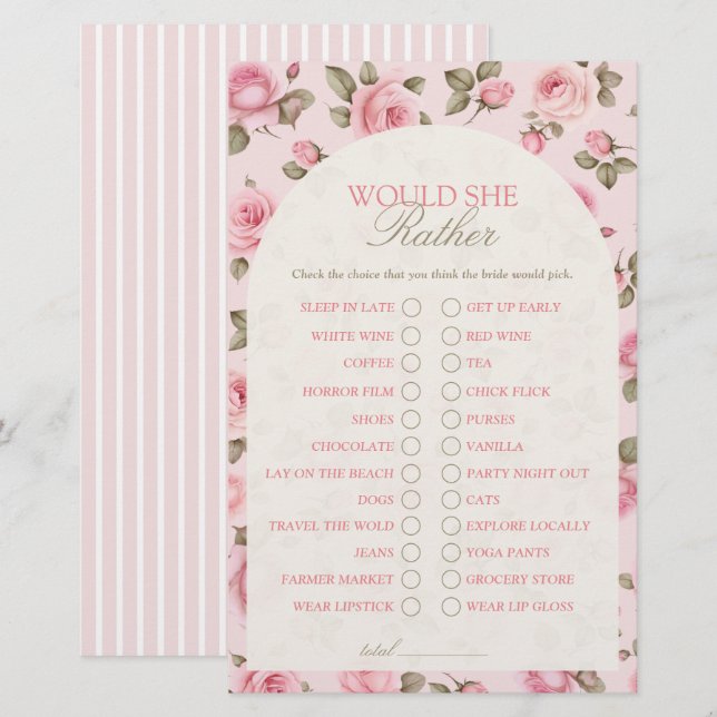  Roos wil liever Vrijgezellenfeest spel (Voorkant / Achterkant)