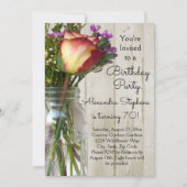 Roos Wildbloemen Bloemen Bloemen Vrouwen Verjaarda Kaart (Voorkant)