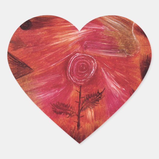 Roos Wind Hart Sticker (Voorkant)