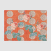 Roos Winding Pattern Oranje Sunburst Tissuepapier (Voorkant)