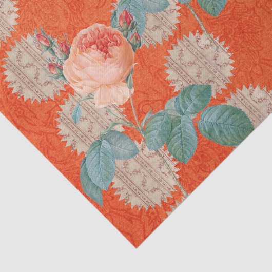 Roos Winding Pattern Oranje Sunburst Tissuepapier (Detail)