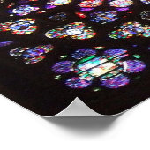 Roos Window Cathedraal van Notre Dame, Parijs, Fra Poster (Hoek)