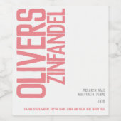 Roos Wine Home Wijnmakers Tekst aangepaste wijnlab Wijn Etiket (Enkel label)