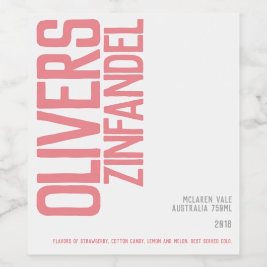 Roos Wine Home Wijnmakers Tekst aangepaste wijnlab Wijn Etiket (Enkel label)