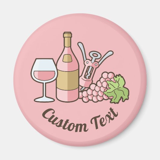 Roos Wine Magnet (Voorkant)