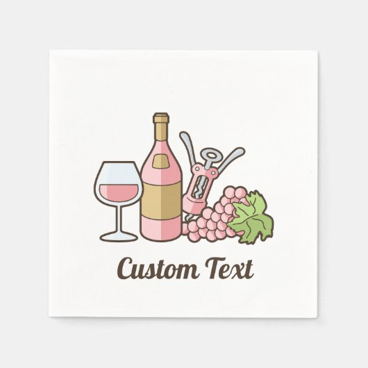 Roos Wine Napkins Servet (Voorkant)