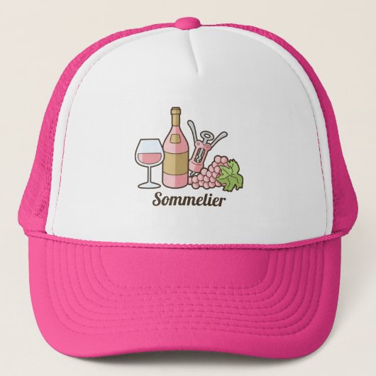 Roos Wine Trucker Hat Pet (Voorkant)