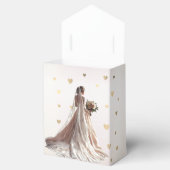 Roos Winter Bruid Golden Shiny Heart Party Bedankdoosjes (Geopend)