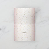 Roos Winter Bruid Golden Shiny Heart Party Bedankkaart (Binnen)