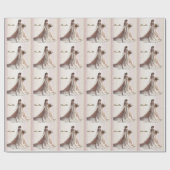 Roos Winter Bruid Golden Shiny Heart Party Cadeaupapier (Vlak)