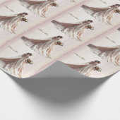 Roos Winter Bruid Golden Shiny Heart Party Cadeaupapier (Hoek)