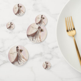 Roos Winter Bruid Golden Shiny Heart Party Confetti