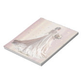 Roos Winter Bruid Golden Shiny Heart Party Notitieblok (Linkerzijde)