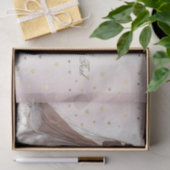 Roos Winter Bruid Golden Shiny Heart Party Tissuepapier (Geschenk)