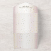 Roos Winter Bruid Golden Shiny Hearts All In One Uitnodiging (Buitenkant)