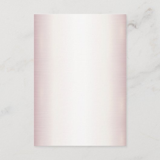 Roos Winter Bruid Golden Shiny Hearts Informatiekaartje (Achterkant)