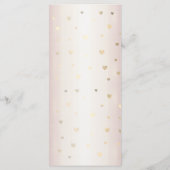 Roos Winter Bruid Golden Shiny Hearts Menu (Achterkant)