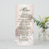 Roos Winter Bruid Golden Shiny Hearts Menu (Staand voorkant)