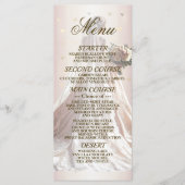 Roos Winter Bruid Golden Shiny Hearts Menu (Voorkant)