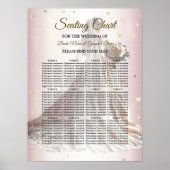 Roos Winter Bruid Golden Shiny Hearts Poster (Voorkant)