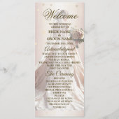 Roos Winter Bruid Golden Shiny Hearts Programmakaart (Voorkant)