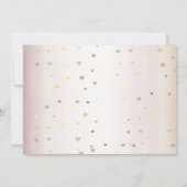 Roos Winter Bruid Golden Shiny Hearts Save The Date (Achterkant)