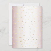 Roos Winter Trouwjurk Bruid Gouden Glanzend Hart Kaart (Achterkant)